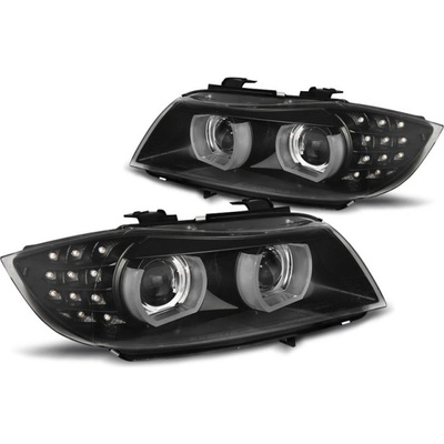 TUNING-TEC Xenon Headlights Led Drl Black Afs Fits Bmw E90/E91 09-11