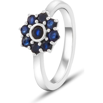 Beneto Exclusive strieborný prsteň so zafírmi SAFAGG1