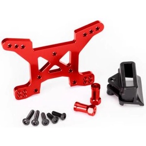 Traxxas алуминиева предна амортисьорна кула червена