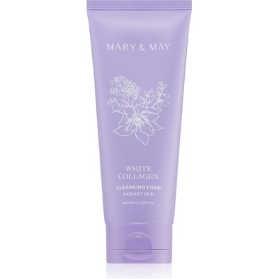Mary & May White Collagen Cleansing Foam почистваща пяна-крем с ниацинамид 150ml