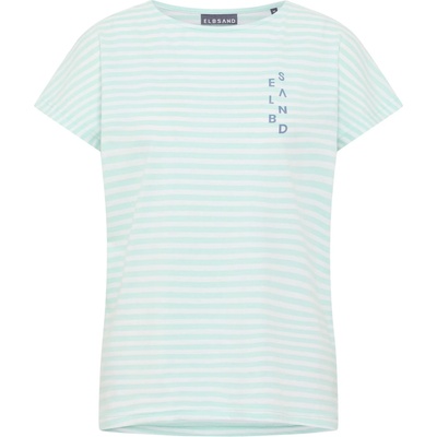 ELBSAND Дамска тениска ELBSAND Women's Selma T-shirt - Ocean View / Bright White (916-4722-1013)