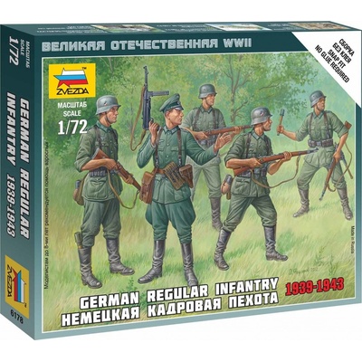 ZVEZDA Wargames WWII figurky 6178 German Regular Infantry 1939-43 1:72