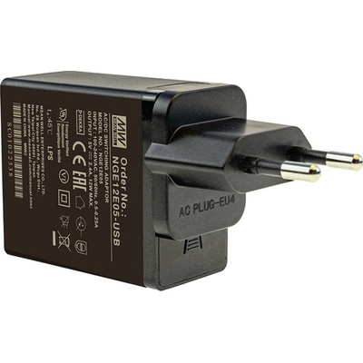 MEAN WELL NGE12E05-USB zásuvkový napájecí adaptér, stálé napětí, 5 V/DC, 12 W