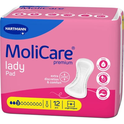 MoliCare Premium Lady Pad 3 kvapky Inkontinenčné vložky 12 ks