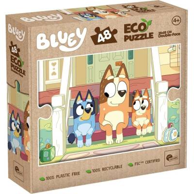 Lisciani Oboustranné ECO Bluey s omalovánkou 48 dílků