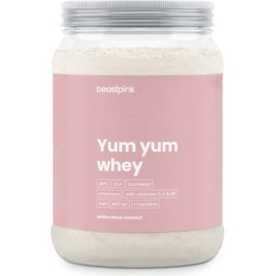 GymBeam BeastPink Yum Yum Whey 500 g бял шоколад с кокос