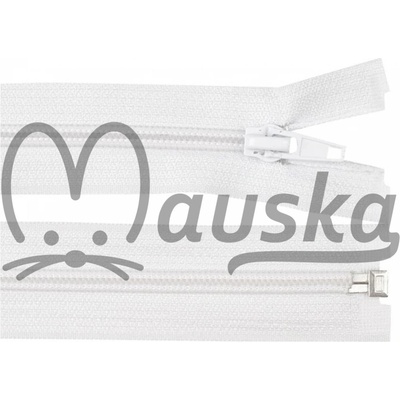 Zip spirálový bundový 5mm dělitelný délka 40 cm - BÍLÁ