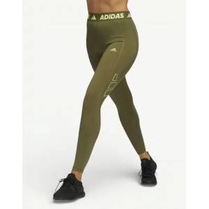 Adidas Techfit Logo Graphic Long Leggings Green - magazinko