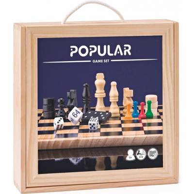 Popular Playthings Луксозен комплект с класически настолни игри Popular (92211)