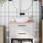 vidaXL Плот за баня 80x40x2, 5 см масивно дърво бук (355988)