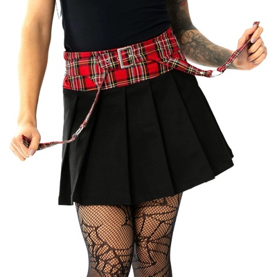 HEARTLESS Дамска пола heartless - bobbi - black/red tartan - sk-bbi-b