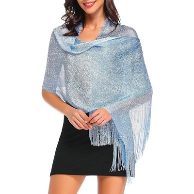 Classic Scarf šála lesklá blankytně modrá