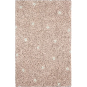 Lorena Canals Светлорозов ръчно изработен памучен детски килим подходящ за пране 100x150 cm Mini Dot Rose - Lorena Canals (C-MDOT-ROS)