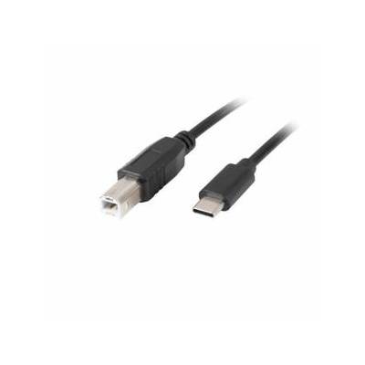 Кабел Lanberg USB-C (M) - USB-B (M) 2.0 ferrite cable 3m, Черен, CA-USBA-14CC-0030-BK