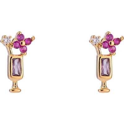 Sarines Pozlacené náušnice Beach Drink 1 cm S1111