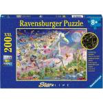Ravensburger Светещ пъзел Ravensburger от 200 XXL части - Пеперуди и еднорог (12000872) - ozone