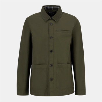 Barbour Mens Cole Tailored Overshirt - Olive OL51