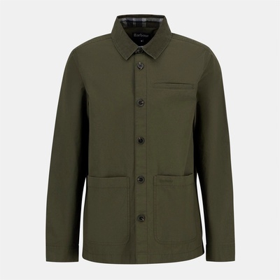 Barbour Mens Cole Tailored Overshirt - Olive OL51