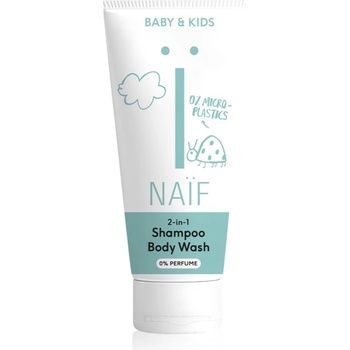 Naïf Baby & Kids 2-in-1 детски миещ гел и шампоан без парфюм 200ml
