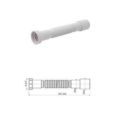 Sifón flexi pripojenie drezové 6/4" DN50/40