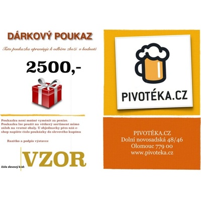 Darčekový poukaz 2500,-