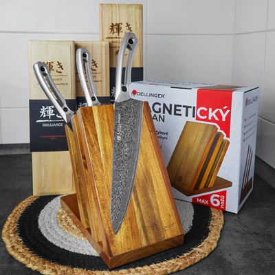 Dellinger Brilliance Sada 3 nožů + magnetický stojánek
