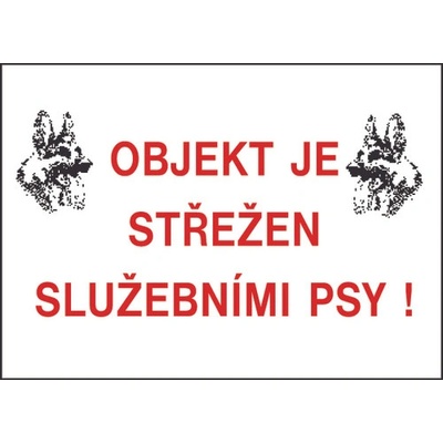 Tabulka bezpečnostní - Pozor objekt střežen 12721
