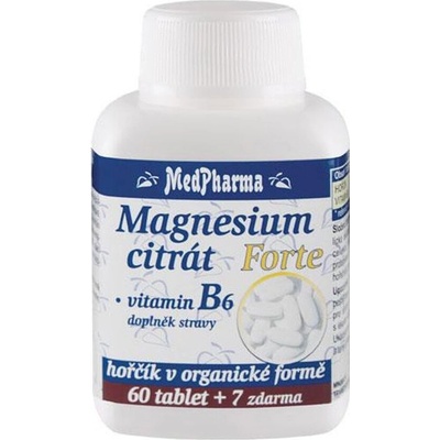 MedPharma Magnesium citrát Forte + vitamin B6 67 tabliet