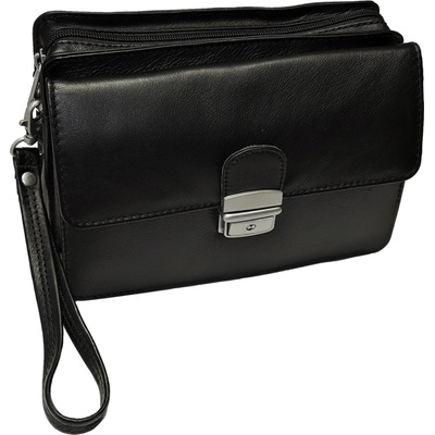 Pánská kožená etue s držadlem Tom 1001/60 černá