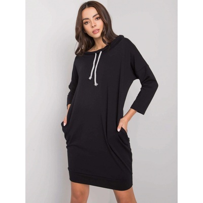 Mikinové šaty s vreckami RV-SK-4597-1.97 black