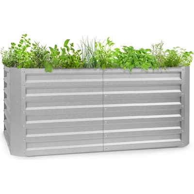 Blumfeldt Blum High Grow Straight vyvýšený záhon 120 x 60 x 60 cm 432 l ocel (GDMB4-HighGrow120-SI)