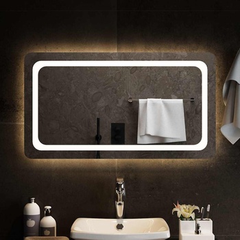 vidaXL LED огледало за баня, 90x50 см (151789)