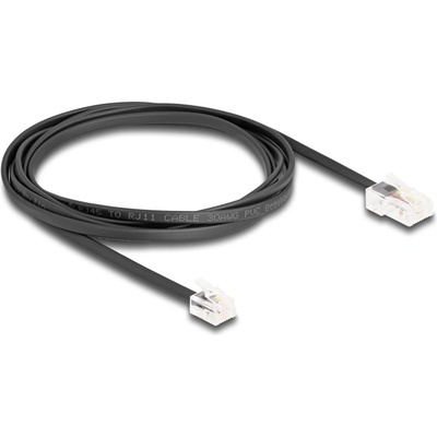Delock Телефонен кабел RJ45 мъжки - RJ11 мъжки черен 2 м