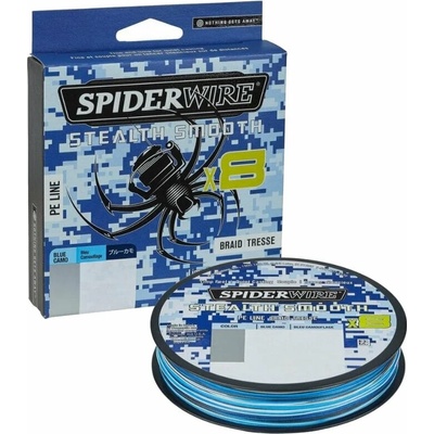 SpiderWire Stealth® Smooth8 x8 PE Braid Blue Camo 0, 23 mm 23, 6 kg-52 lbs 150 m