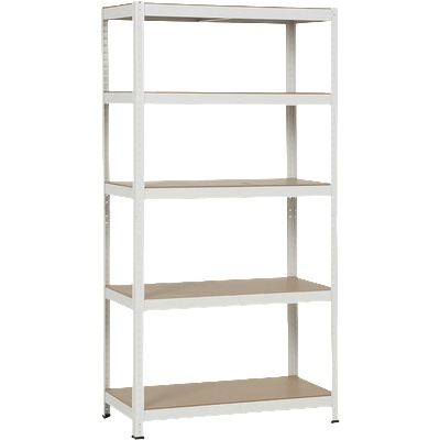 Carmen Метален стелаж КАРМЕН cr-1016 - 180х90х45 см, до 250 кг на рафт - бял