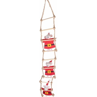 Látková závesná vianočná dekorácia 50 cm Santa Mouse – Sass & Belle