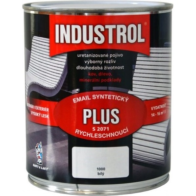 INDUSTROL Plus vrchní barva na kov i dřevo S2071, 1000 bílá, 375 ml