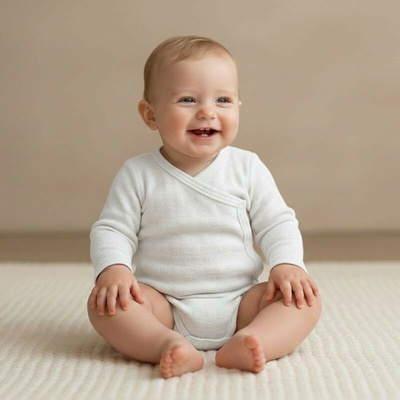 Baby Service Rastúce zavinovacie body biele vzor obdĺžnik