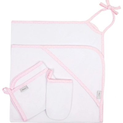 Belisima Detská osuška so žinkou a ručníkom Swaddle biela