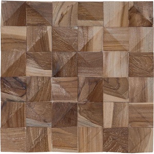 vidaXL Стенен панел 11 бр. Натурално 30 x 30 x 2 cm (42046461)