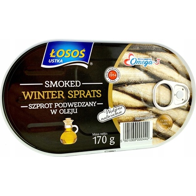 Łosoś Ustka Údené zimné šproty v oleji 170 g