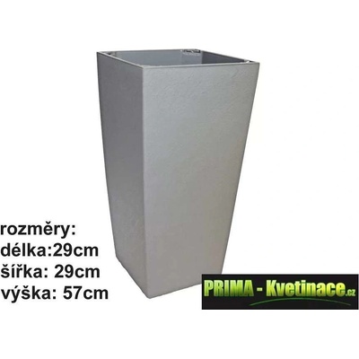 PLASTKON samozavlažovací květináč 57 cm – kamenná šedá