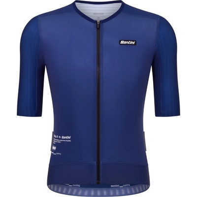 Santini Фланелка с къс ръкав за колоездене Santini Mads Pedersen Momentum Series Short Sleeve Jersey Cycling jersey - Navy - размер XXL (056-4329-0116)