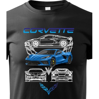 Dětské tričko Chevrolet Corvette Černá Velikost Canvas Bezvatriko.cz 2326
