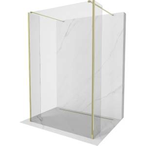 Mexen Kioto самостоятелна душова стена 90 x 30 x 30 cm, прозрачна, златна - 800-090-030-222-50-00-030 (800-090-030-222-50-00-030)