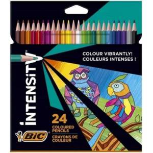  Цветни моливи BIC Intensity 24 цвята