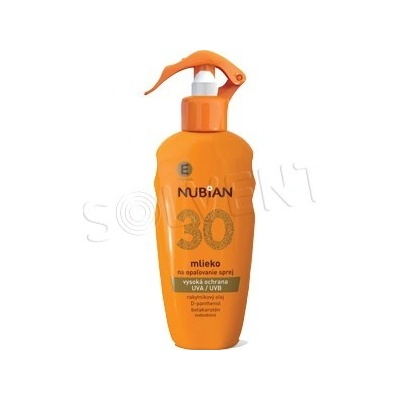 Nubian Vitamín E mlieko na opaľovanie spray SPF30 200 ml