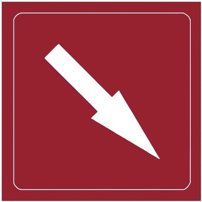 DUKO ŠIPKA ŠIKMÁ symbol červený Formát: 50 x 50 mm