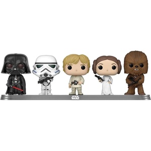 Funko POP! 5-Pack: Disney Star Wars Darth Vader / Stormtrooper / Luke Skywalker / Princess Leia / Chewbacca (Convention Exclusive) Комплект от 5 фигурки на една основа (073828)