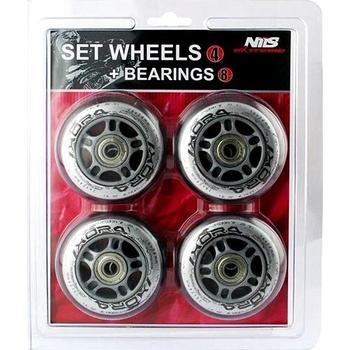 Sestava čirých PU koleček 70x24 + ložiska ABEC7 NILS Extreme